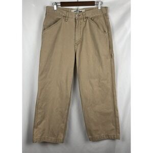 Gap Carpenter Pants Mens 32x26 Khaki Tan Canvas Heavyweight Vintage Y2K Workwear